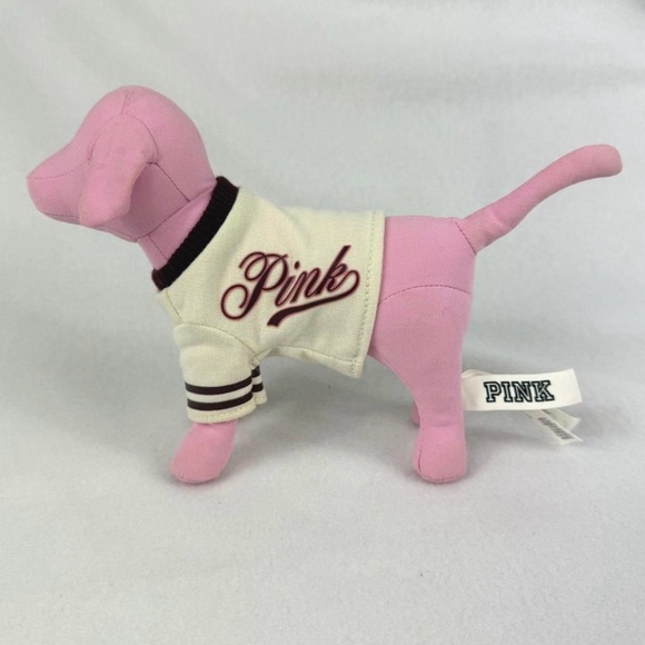 Victoria's Secret Accessories - Victoria Sercet Pink Dog Plush with White Jacket